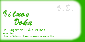 vilmos doka business card